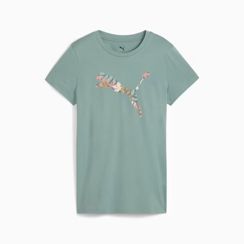 Graphics Floral Cat, Green Moon