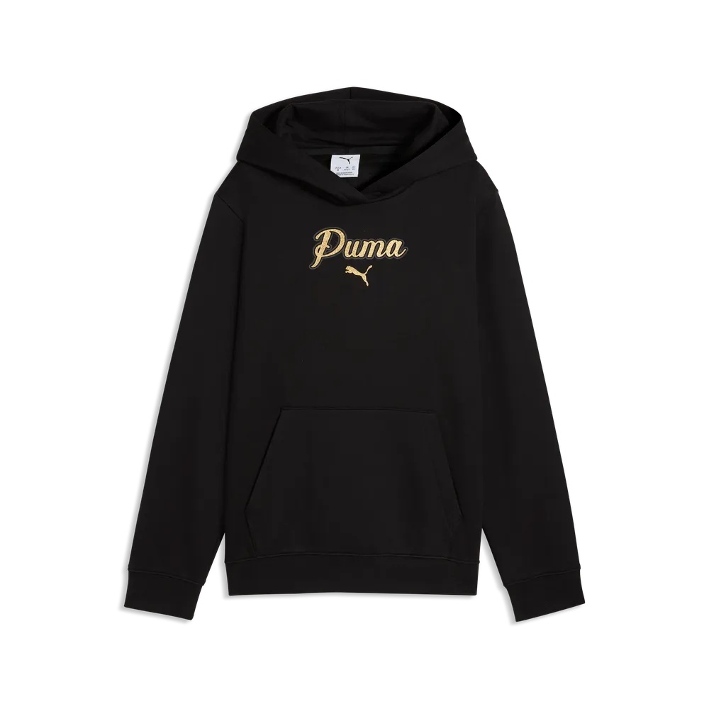 Ess Script Glitter Hoodie Fleece Girl